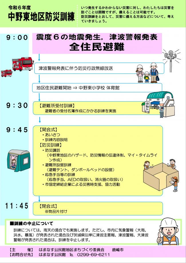 中野東地区防災訓練