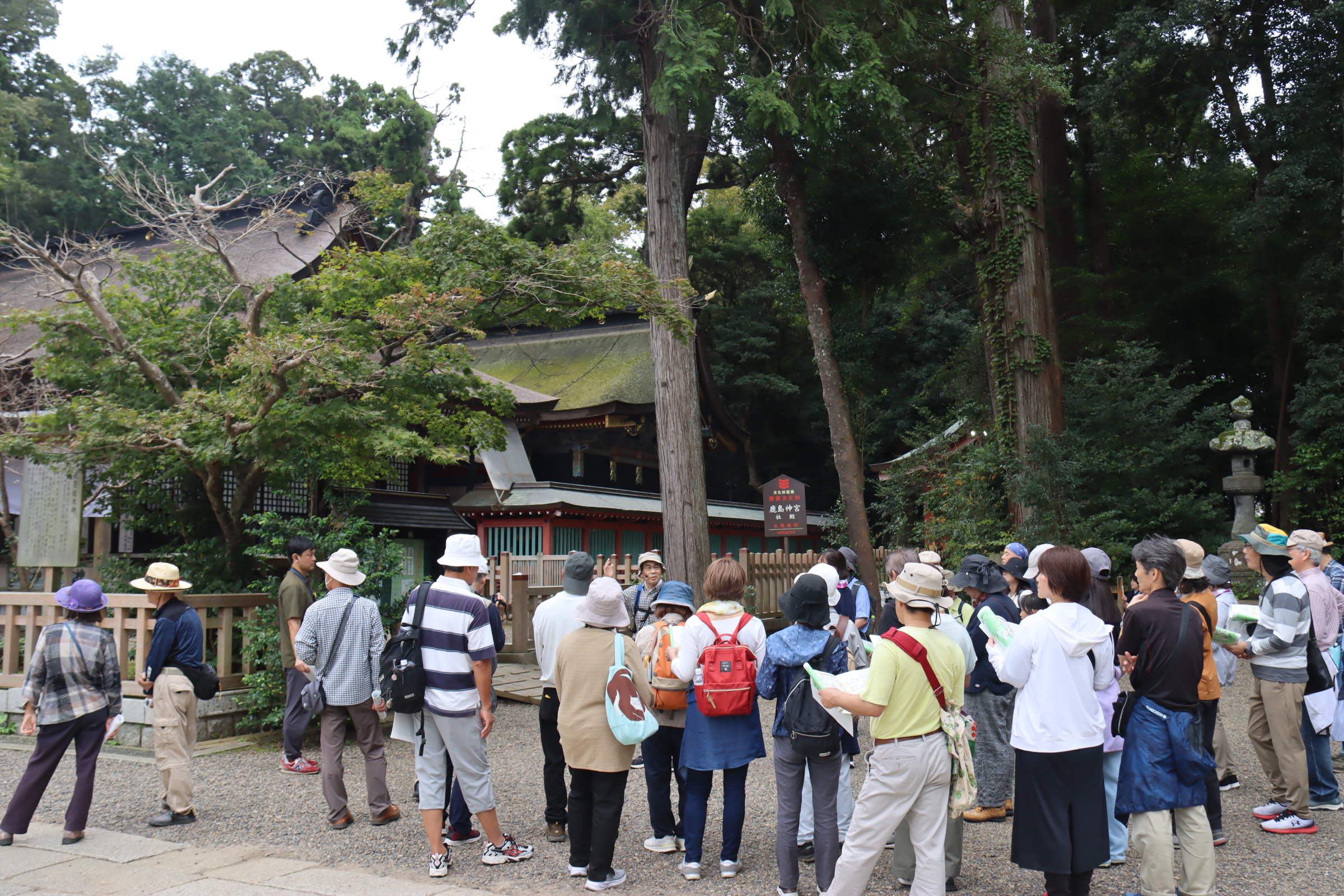 市民カレッジ鹿嶋の歴史活動報告③鹿島神宮拝殿前