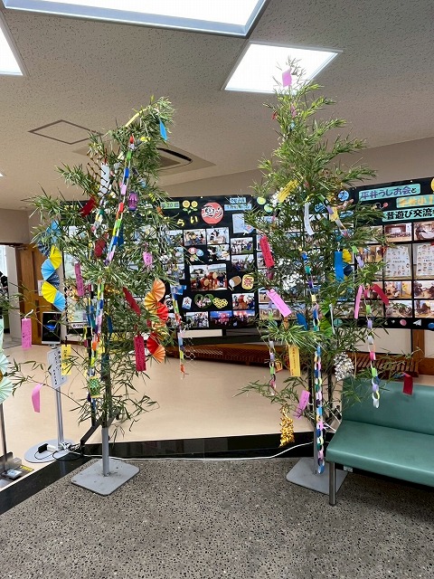 飾り付け後の竹