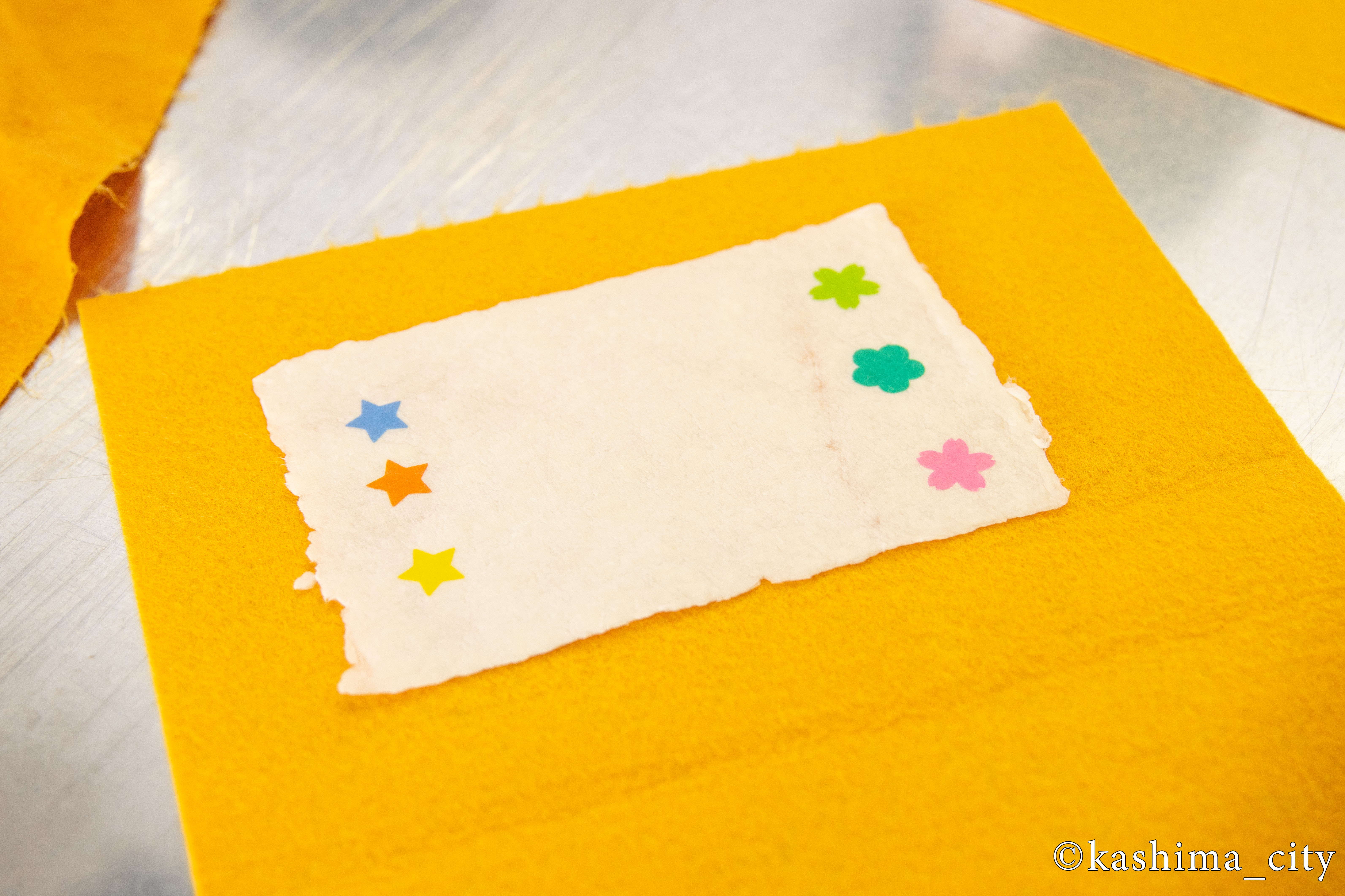 完成したメッセージカード