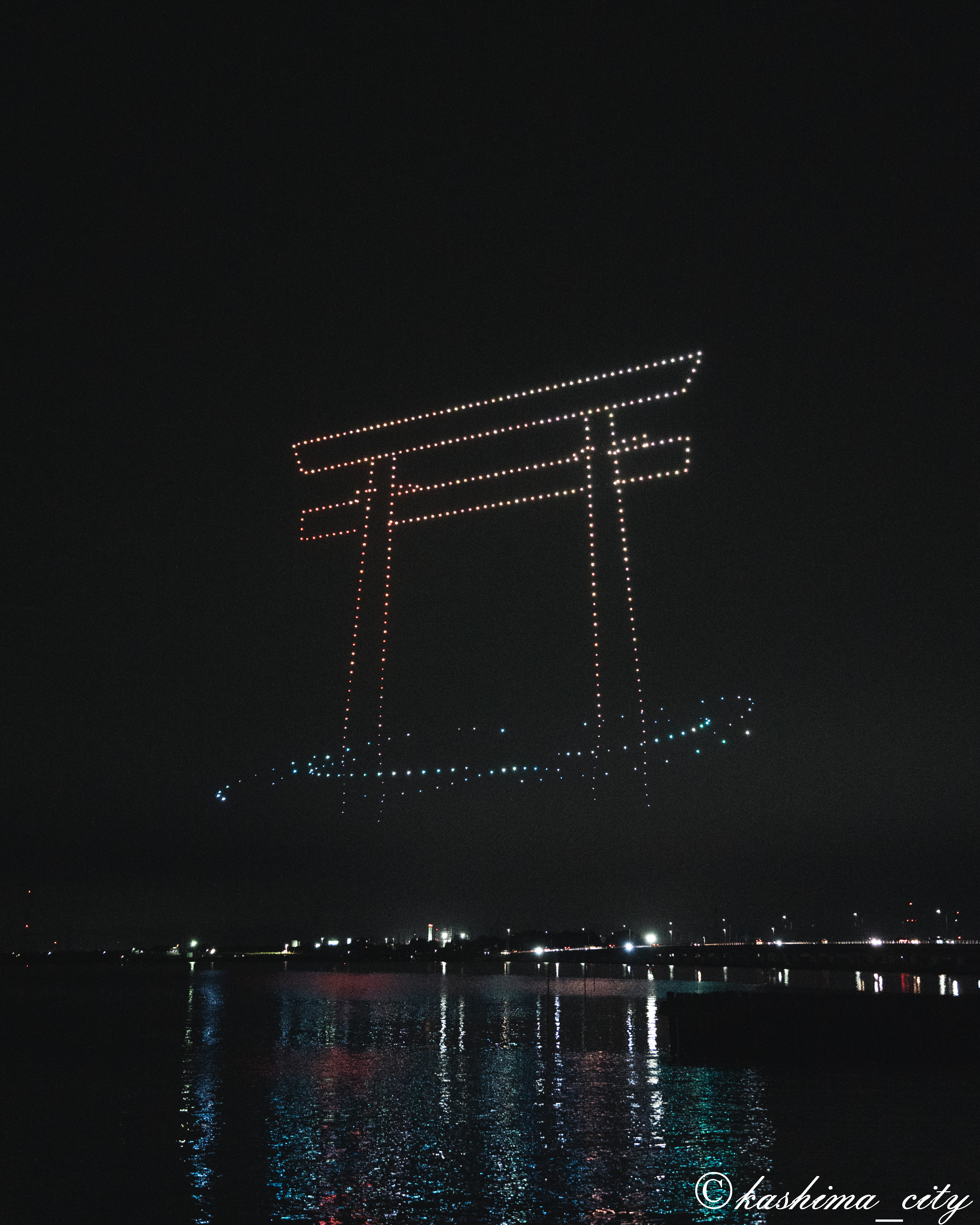 ドローンショーの様子