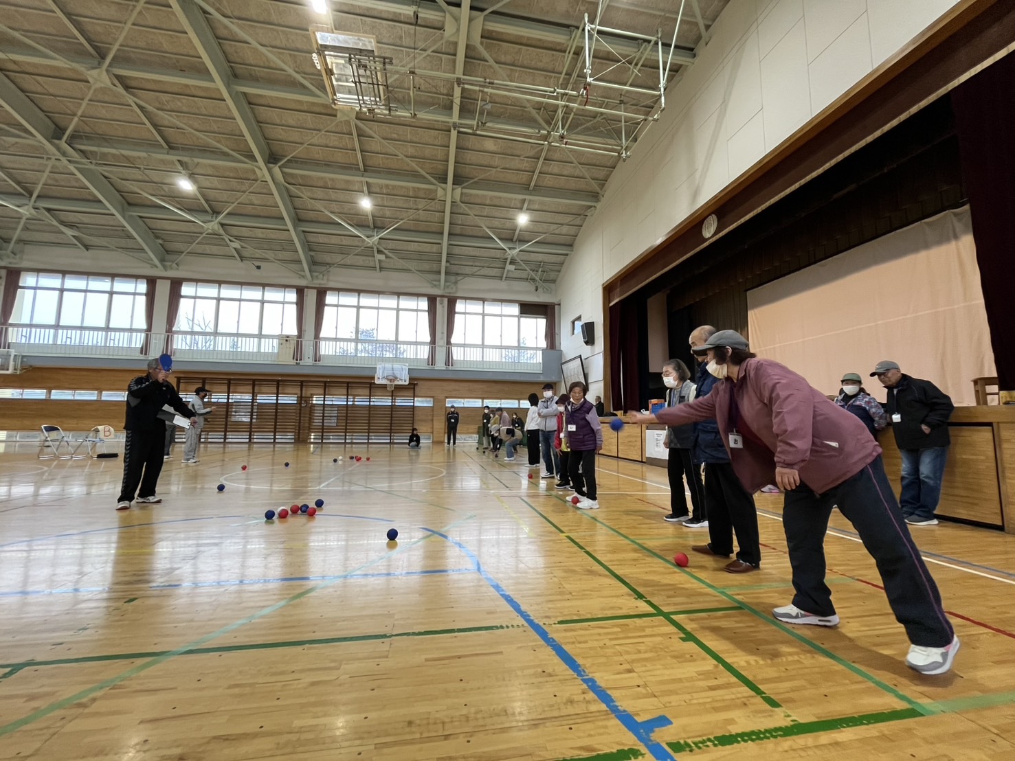 ボッチャゲームの様子