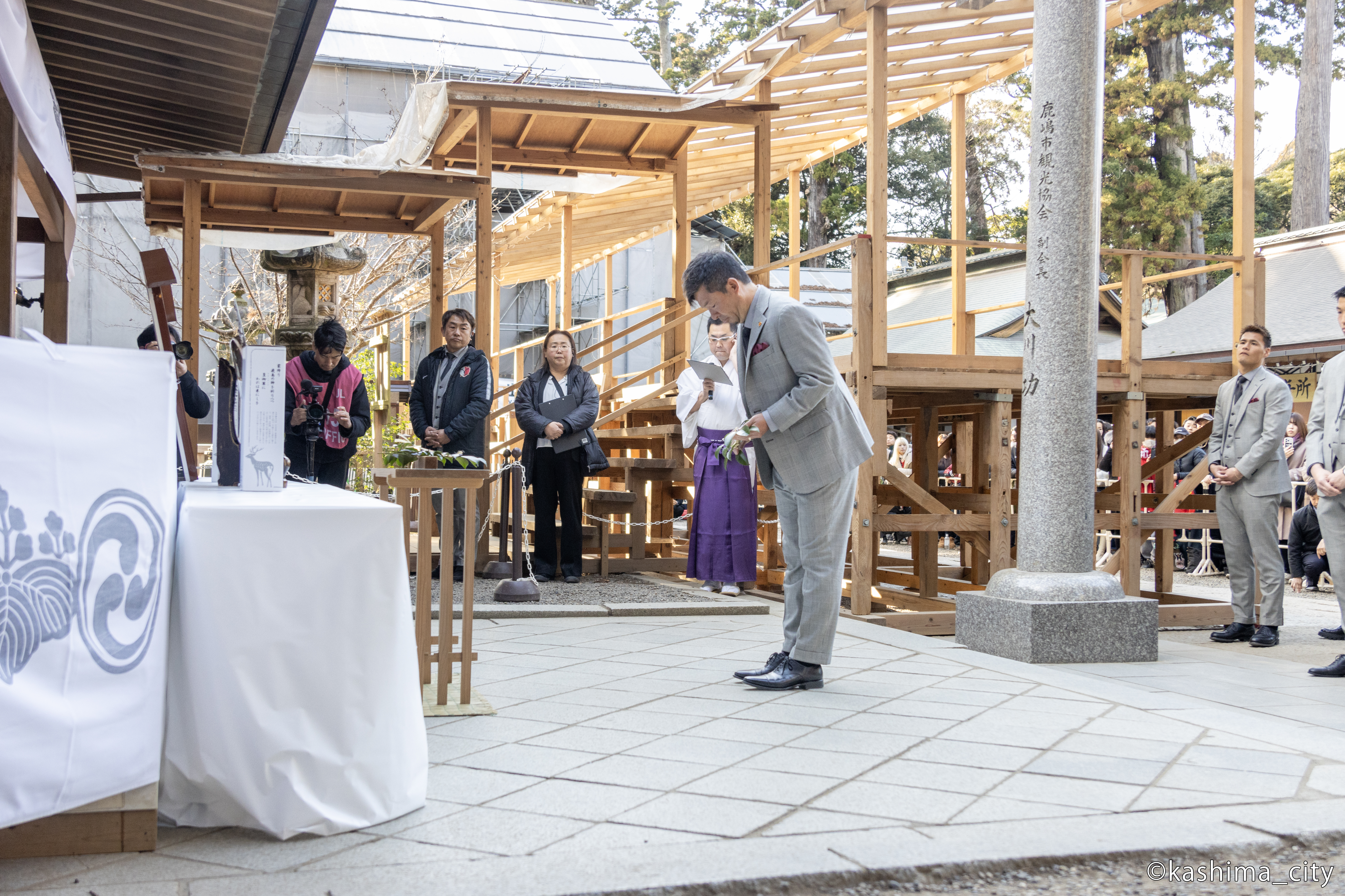 必勝祈願の様子