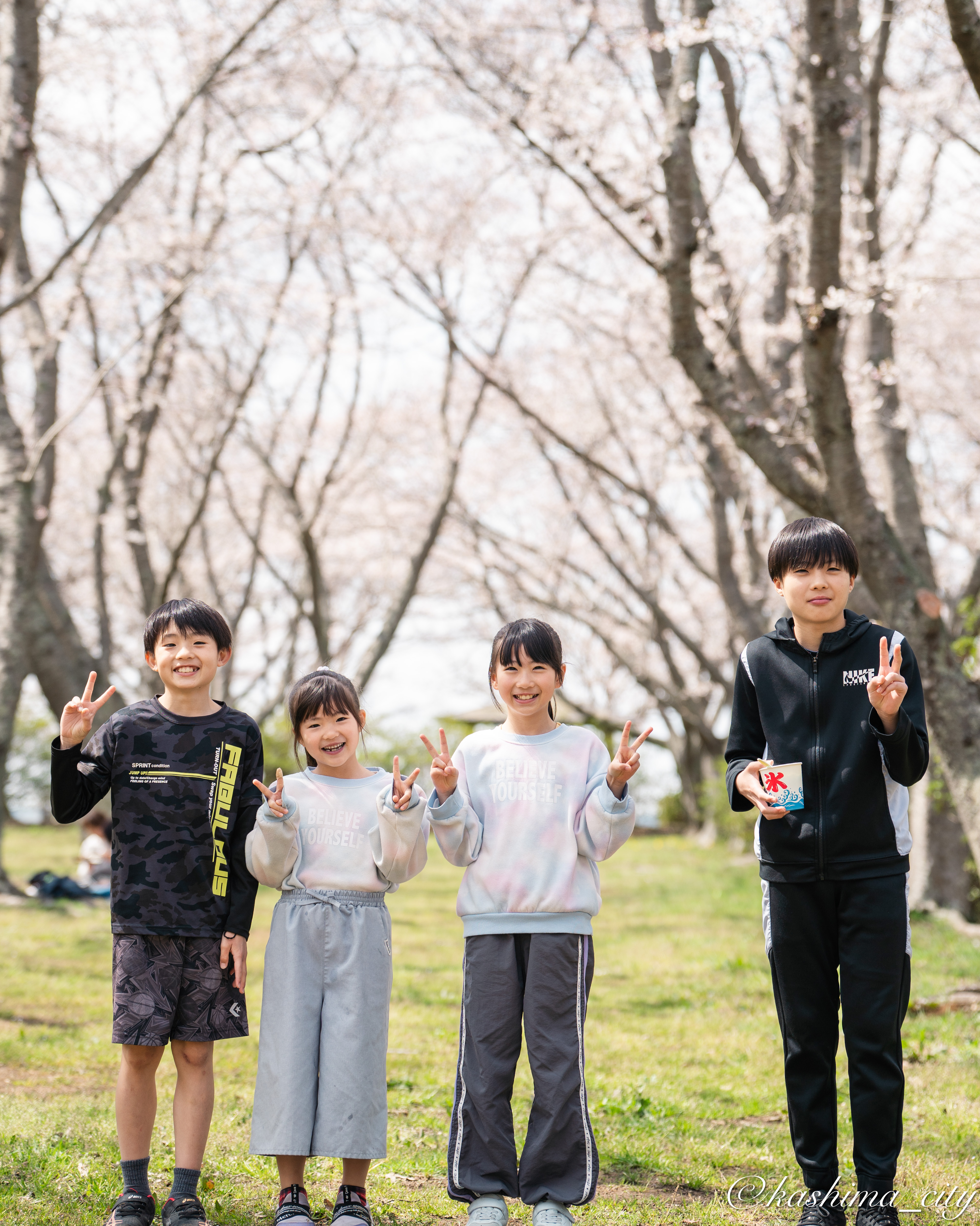 お花見を楽しんでいたお子さんたち