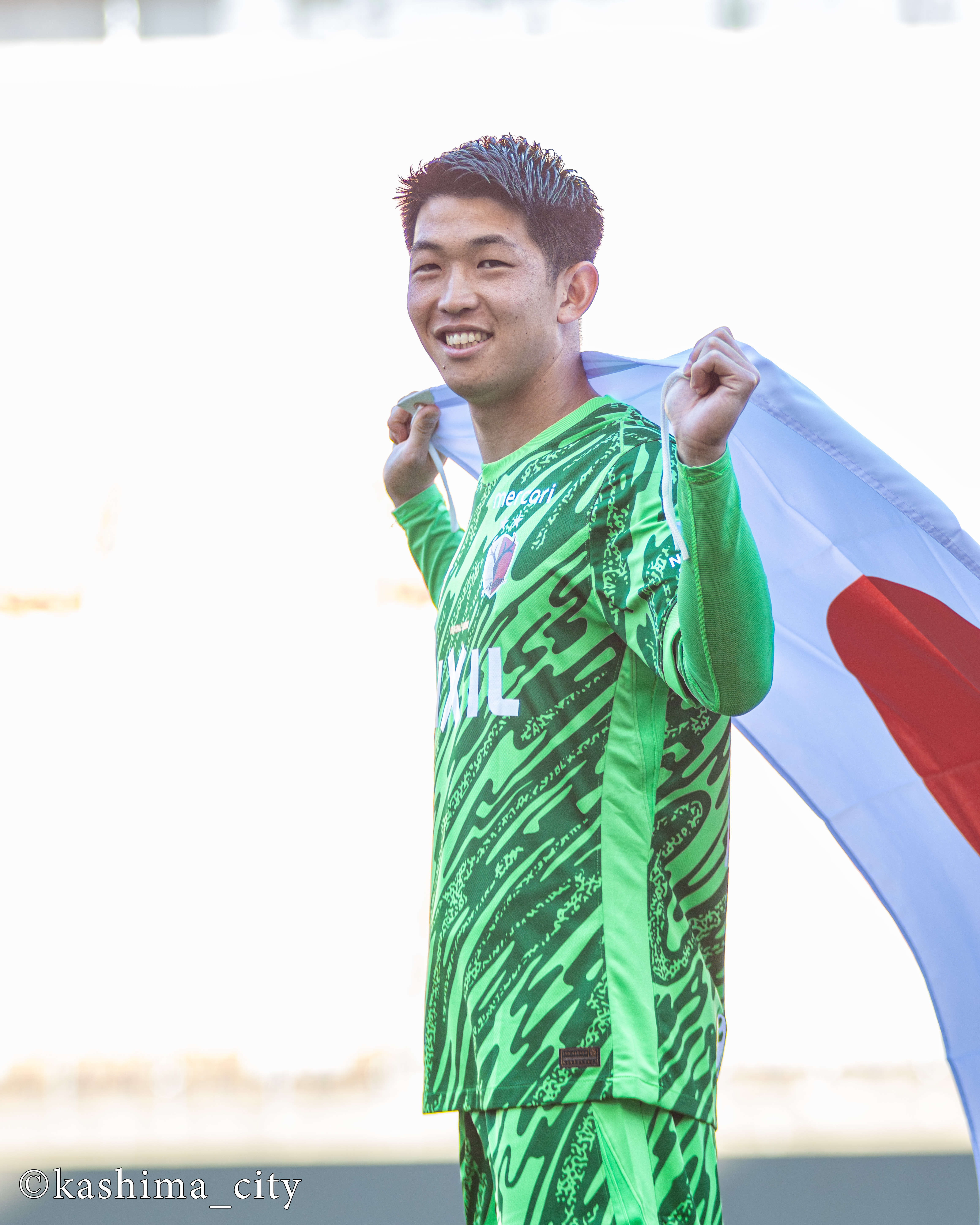 日の丸国旗を背負う早川選手③