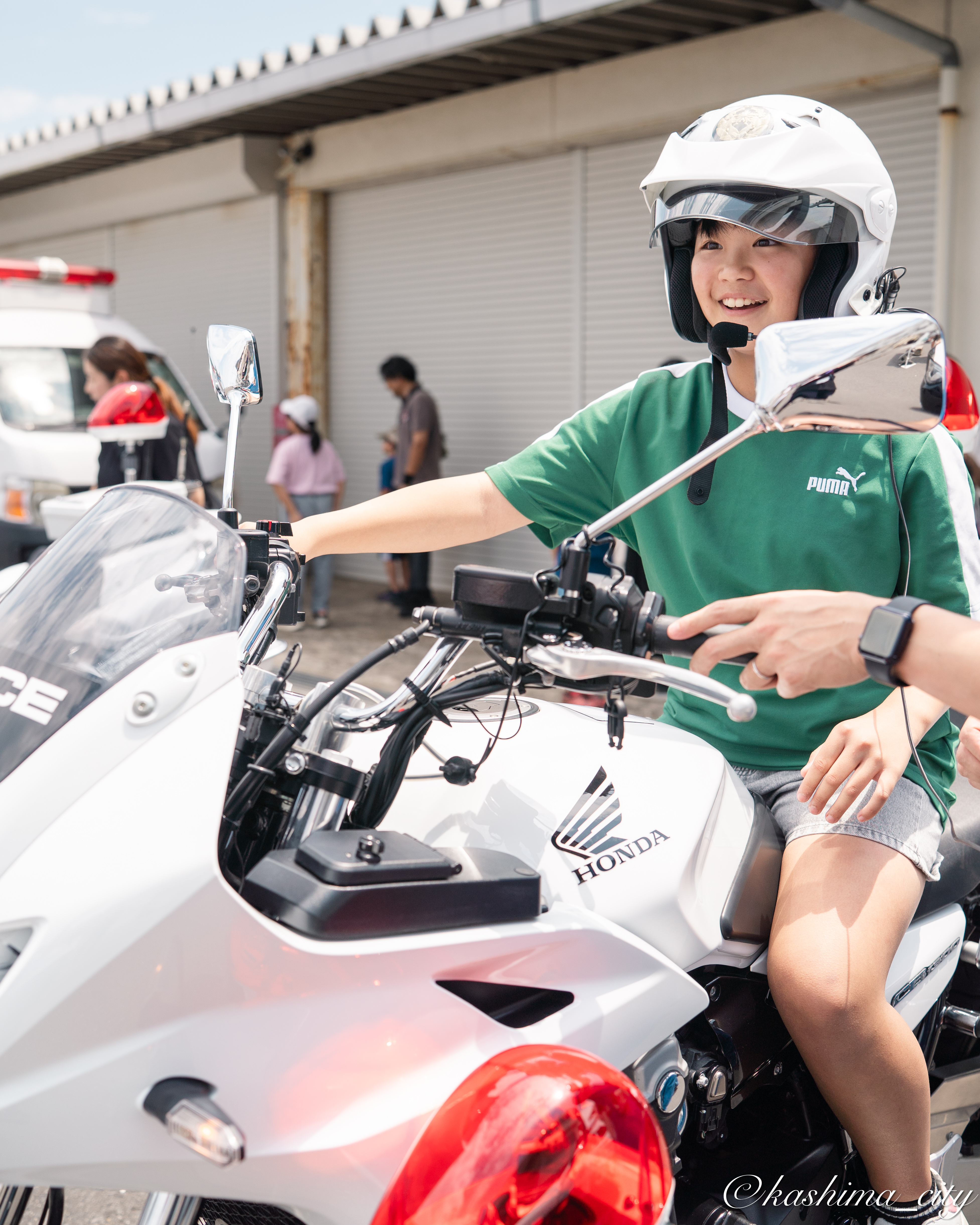 白バイの乗車体験