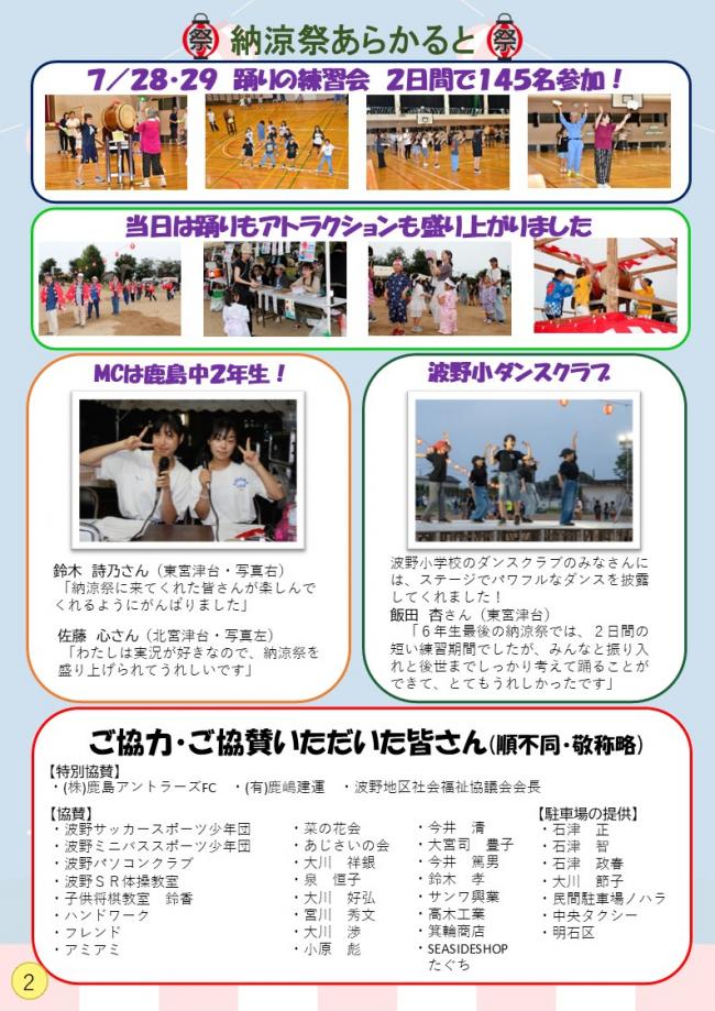 なみのだより215号