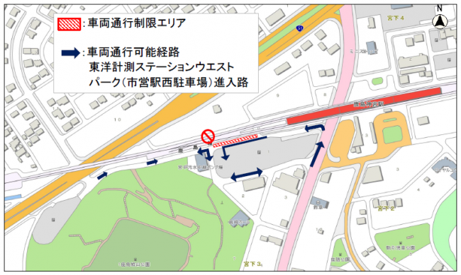 車両通行制限位置図